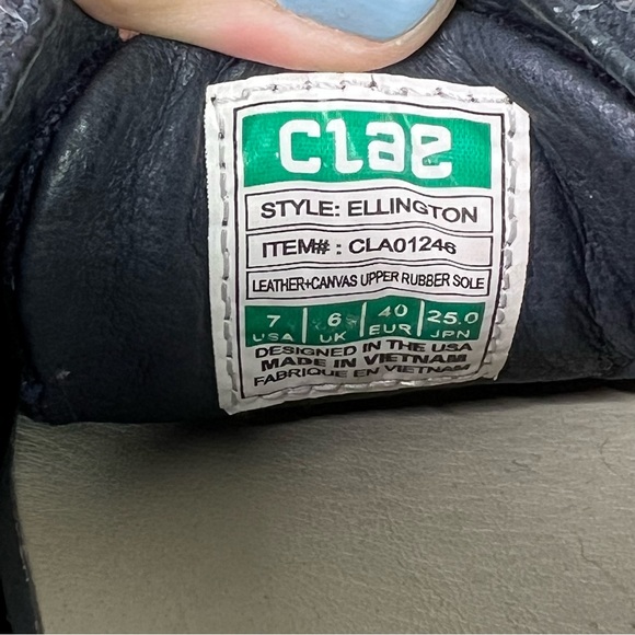 Clae Ellington textile and sucede sneaker Macy size 7 - Picture 6 of 7